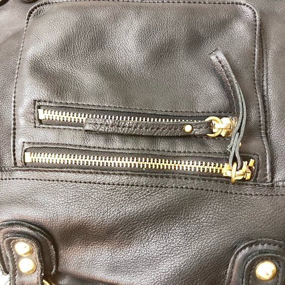 Linea Pelle Black Leather Shoulder Bag - Picture 12 of 12